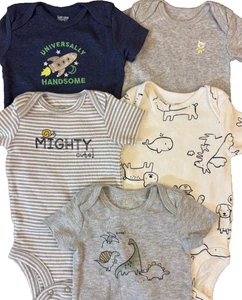Carters Baby Boy 3 Months Clothes Lot Tees Shirts Bodysuits Rompers Mighty Cute - Picture 1 of 15