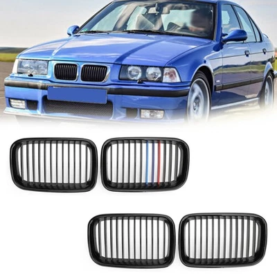 M-color Glossy Black Front Hood Kidney Sport Grills For BMW 3 Series E36 92-1996 - Изображение 1 из 4