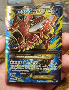 Mega M Gyarados EX Full Art Holo 115/122 XY BREAKpoint Pokémon Card LP+/NM TCG - Picture 1 of 12