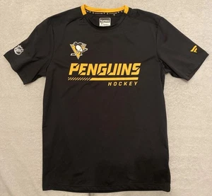 Camisa Pittsburgh Penguins NHL Fanatics Auténtica Profesional Negra Amarilla Rendimiento Md - Imagen 1 de 13