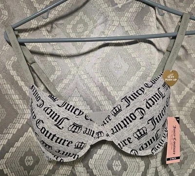 Sujetador push up acolchado con aros Juicy Couture para mujer, 34B *Solo 1 sujetador, no 3* Foto 1 de 4