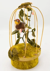 Vtg MCM Green Bird Cage Music Box Rotates Plays 12 Days of Christmas Japan VIDEO - Picture 1 of 14