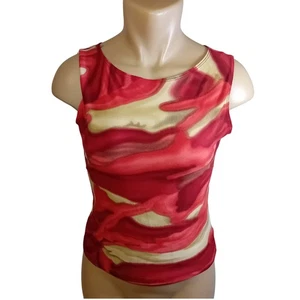 Camiseta sin mangas vintage de los 90 Y2K para garaje para jóvenes mármol abstracto retro bohemio rave M - Imagen 1 de 16