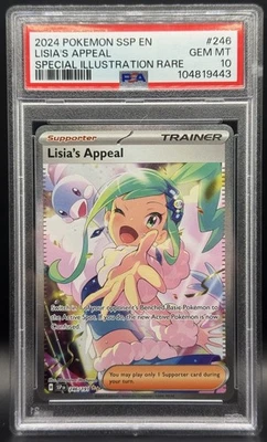 Pokemon TCG PSA 10 Lisia’s Appeal SIR Surging Sparks Full Art Holo 246/191 - Image 1 of 2