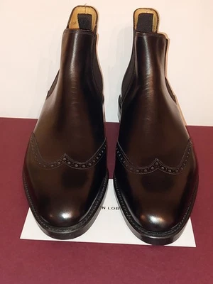 John Lobb uk 8.5E Black Carne CHELSEA Boots Brand NEW In BOX RRP £1615.00 — 第 1/4 张图片