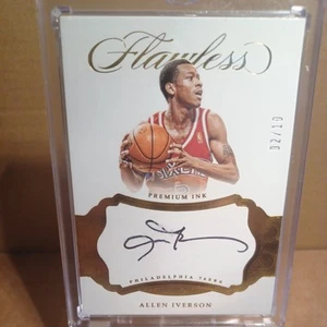 2016-17 Panini Flawless Allen Iverson Premium Ink Auto 2/10 gold - Picture 1 of 15
