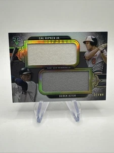 Parche doble usado en juegos Cal Ripken Jr/Derek Jeter 2024 Topps Triple Threads #01/48 - Imagen 1 de 2