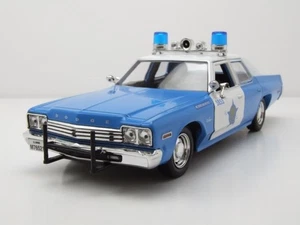Dodge Monaco Chicago Police Département Cpd 1974 Bleu Blanc Modèle 1:24 - Imagen 1 de 9