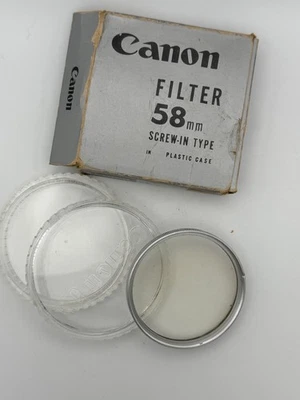 Canon UV 58mm Lens Filter Silver Chrome - Image 1 of 4