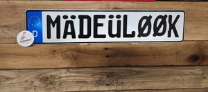 DUETCHLAND, GERMAN, EURO -  BMW - European LICENSE plate, MADEYOULOOK, EMBOSSED - Foto 1 di 3