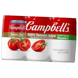 100 % jugo, lata de 5,5 fl oz (paquete de 6) 33 fl oz (paquete de 1) tomate - Imagen 1 de 6