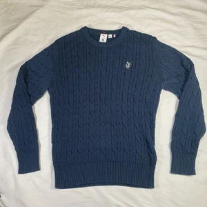 Puma Golfpullover mit Zopfmuster dunkelblau leise Golf neu ohne Etikett S Small - Bild 1 von 10