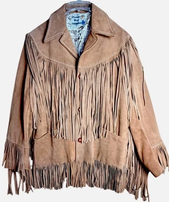 Chaqueta Western Vintage Pioneer Wear Gamuza Flecos EE. UU. Para hombres 40 Cuero Boho Rodeo Foto 1 de 4