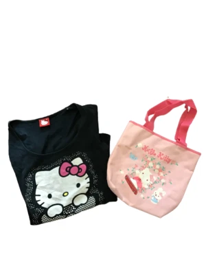 HELLO KITTY Maglietta t-shirt donna size XL + borsa rosa  - Imagen 1 de 4
