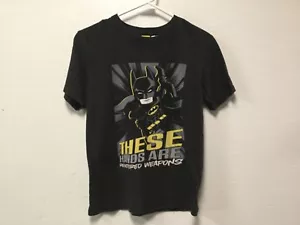 Boys Graphic T-Shirt Size 14/16 Black Batman Lego 126 - Picture 1 of 6
