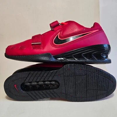 Nike Romaleos 2 Weightlifting Shoe Red Black Sample Men's Size 14 476927-606 - Image 1 of 4