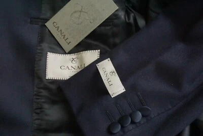 Canali Navy Blue Shawl Lapel Wool 2 Pc Tuxedo Jacket Pants Sz 42R BRAND NEW - Image 1 of 4