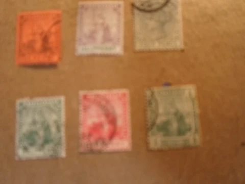 Collection lot 6 different stamps of old Trinidad Cover