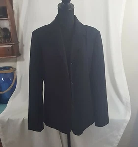 New w/o Tag Women Size 8 Jacket Black Sag Harbor Classic Suit Top Collar Buttons - Picture 1 of 10