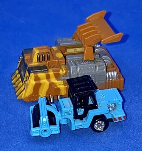 Vintage Micro Machines Construction Blue Steamroller Highway Warriors '90 Galoob - Picture 1 of 2