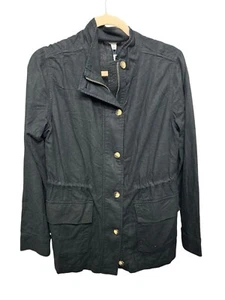 Neu mit Etikett Market & Spruce schwarzes Leinen Utility Jacke Größe Medium - Bild 1 von 3