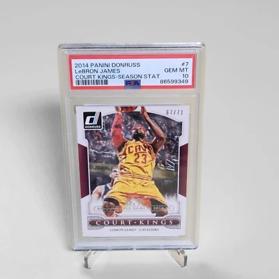 2014 PANINI DONRUSS LEBRON JAMES COURT KINGS-SESAON STAT #7 /72 PSA 10 - A10012 - Image 1 of 2