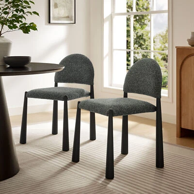Hayley Dining Side Chair in Black Anthracite - Image 1 of 4