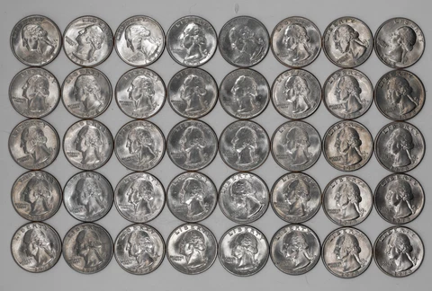 1978 D WASHINGTON QUARTER 25C ESTATE UNSEARCHED GEM BU BRILLIANT UNC - 1 ROLL Cover