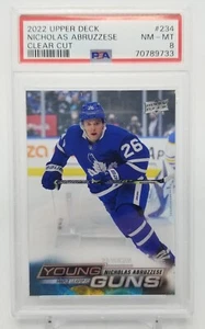 2022-23 Upper Deck NICHOLAS ABRUZZESE Young Guns Clear Cut PSA 8 NM-MT #70789733 - Picture 1 of 5
