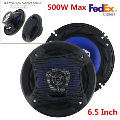 1 Pair 6.5 Inch 500W Car HiFi Coaxial Speaker Vehicle Door Audio Music Speakers - Image 1 of 4
