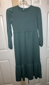 Amazon Essentials Damen Langarm tailliertes Maxikleid mit Taschen Gr. S ~ NEU - Bild 1 von 7