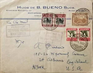 L) 1932 COLOMBIA, CATTLE RAISING,BANANA, SOFT COFFEE, PLATANTION, PEOPLE, TREE, - Picture 1 of 1