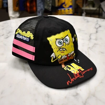 NWT Supreme Jeff Hamilton Spongebob Racing Mesh Trucker Hat Black SS25 AUTHENTIC - Image 1 of 4