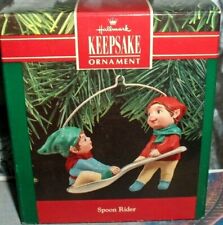 Spoon Rider`1990`Watching These Elves At Play`Hallmark Christmas Ornament-NICE