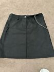 Ladies Black Faux Leather Skirt Size 8 From Boohoo In Great Condition 