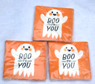 Lot de 3 packs de serviettes cocktail fête Halloween Boo To You 48 au total