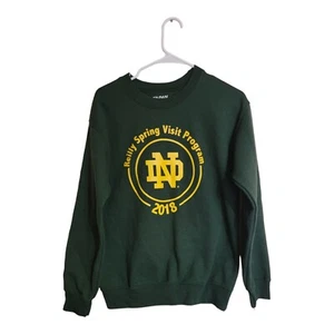 Notre Dame Sweater Mens Size S Green Casual Dryblend Sherpa Lined - Picture 1 of 5