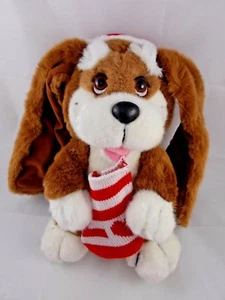 Applause Dog Plush Kris Christmas Plush Stocking Cap 12 Inch Stuffed Animal toy - Picture 1 of 11