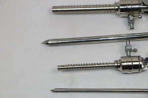 Laparoscopic SS Spiral Trocar With Cannula 5mm 10mm Urology Surgical Instrument - Picture 1 of 5