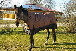 *1200 D. OUTDOORDECKE+HIGHNECK Fleecefutter 85 cm Braun-Schwarz - Bild 1 von 1