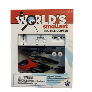 Helicóptero de R/C más pequeño del mundo edades rojas 8+ 1 jugador totalmente nuevo - Imagen 1 de 3