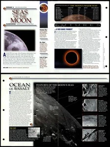 Seas Of The Moon #45 Solar System Secrets Of Universe Fact File Fold-Out Page - Picture 1 of 1