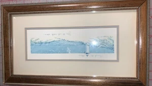 D. Morgan - Gerahmter Druck, Leuchtturm durch den Sturm.. Waterfronts Möwen - Bild 1 von 8