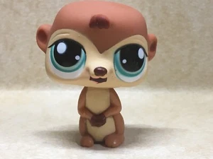 Littlest Pet Shop LPS #1376 Meerkat Brown Cream Green Dot Eyes Preowned - Picture 1 of 8