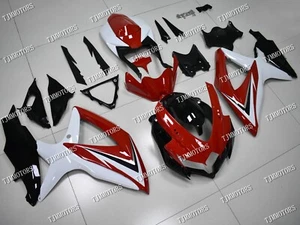 Fit for 2008-2010 GSXR600/750 White Red ABS Injection Mold Bodywork Fairing Kit - Picture 1 of 10