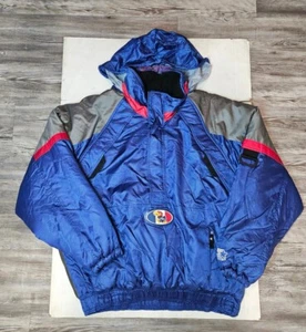 Starter Vintage University of Kansas Jayhawks NCAA Hooded Puffer Jacket Size XL - Picture 1 of 8