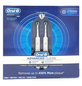 Cepillo de dientes eléctrico recargable limpio avanzado paquete de 2 (2 asas) - Imagen 1 de 4