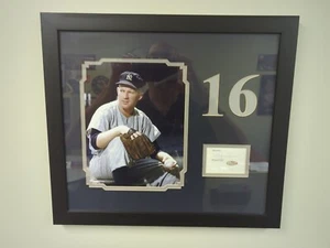 WHITEY FORD Autographed AND Custom FRAMED PICTURE And Jersey # Auth By Steiner! - Picture 1 of 4