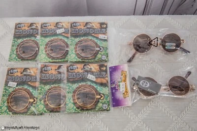 Wholesale Lot Monocles 6 Steampunk Glasses 2 Costume NWT - Image 1 of 3