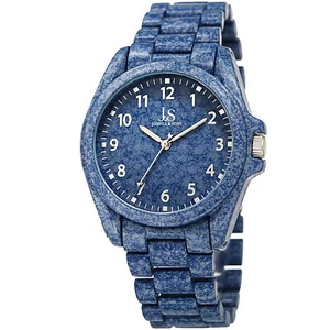 New Men's Joshua & Sons JS91BU Easy to Read Blue and Black Spray Bracelet Watch - Picture 1 of 7
